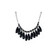 Superior Women Fashion Jewelry Black Crystal Chain Necklace Set