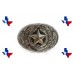 Black-Silver Oval Belt Buckle The State Of Texas