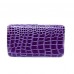 Modern Style Purple Women's PU Cracked Leather Wallet Purse