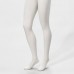 Stylish White Solid Reinforced Panty and Toe Sheer Leg Pantyhose