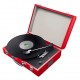 Portable Bluetooth Turntable with Speakers for Vinyl and Wireless Devices