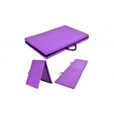 Purple 6’x2'x1.5'' Gymnastics Mat Thick Two Folding Panel Gym Fitness