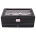 Super AW-001 Leather 12 Mens Watch Box+Jewelry Display Drawer Watch