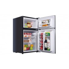 Compact Refrigerator Double Door, Black