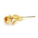 New Genuine 24K Gold Dipped Long Stem Gold Rose Foil Large Size