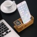 Wood Bamboo Charging Dock Station Stand Holder For Watch Phone