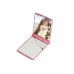 8 Shine LED Make Up Mirror Cosmetic Pink Pocket Mini Folding Magnifying Mirror