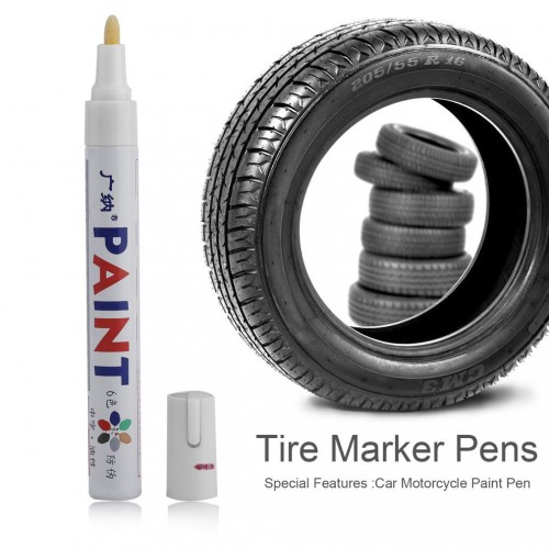 3X White Paint Pen Marker Waterproof Permanent Car Tire Lettering Rubber  Letter