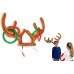 Christmas Holiday Party Game Inflatable Reindeer Antler Hat Toss Ring Play Fun