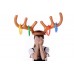 Christmas Holiday Party Game Inflatable Reindeer Antler Hat Toss Ring Play Fun