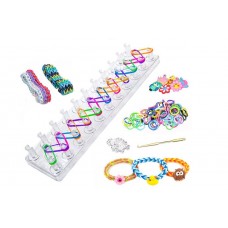 Rainbow Loom 600 Kit Bracelet Making Kit Clips Six Charms Rubber Silicone Bands
