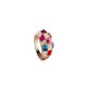 Luxury Jewelry Colourful Rhinestone Finger Dazzling Crystal Ring