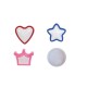 Great For kids' Room Self-Adhesive Push Light Red Heart Star