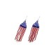 Lovely Pair Of Handmade Glass Beaded Earrings USA Flag Stuffs