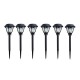 Solar Powered LED Pathway Outdoor Light 6 Pack Bronze